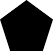 Point de croix monochrome fig-geom/pentagone