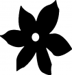 Point de croix monochrome fleurs/fleur12