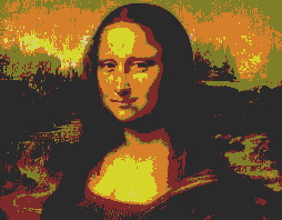 Mona Lisa réduite à 27 couleurs